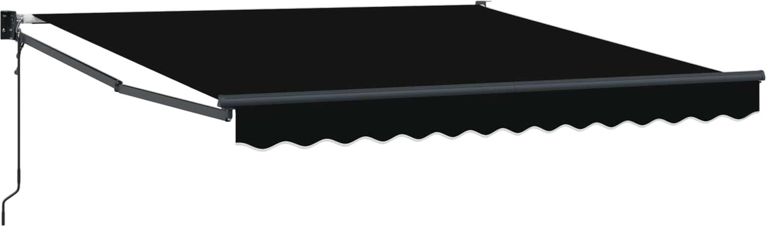 vidaXL Ausziehbare Markise Schwarz 350 x 250 cm (3330332)