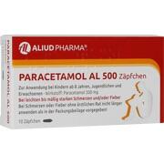 ALIUD Pharma PARACETAMOL AL 500, 10 Zäpf. (N1) 500 mg ALIUD Pharma PARACETAMOL AL 500, 10 Zäpf. (N1) 500 mg
