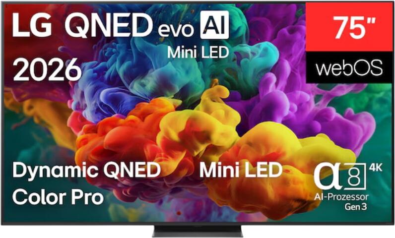 LG 75" QNED evo AI QNED87 Mini LED 4K Smart TV 2026 75QNED87B6A