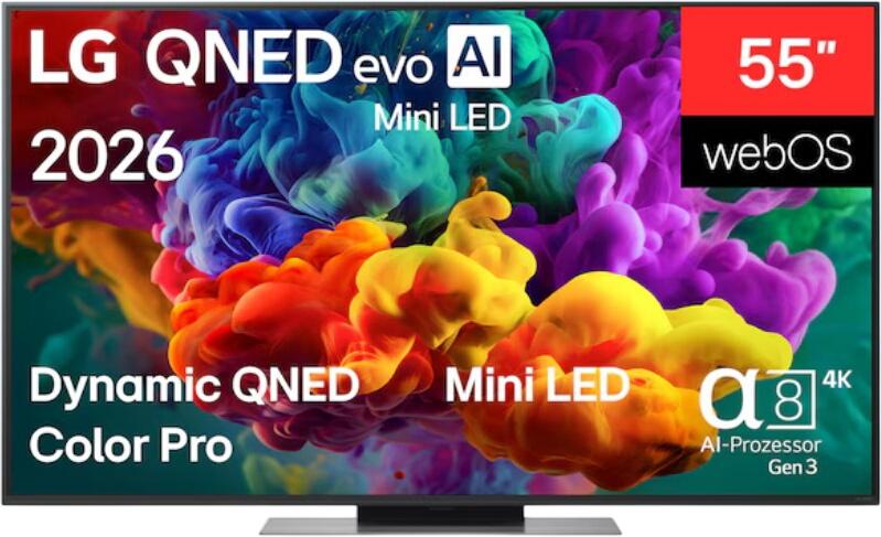 LG 55" QNED evo AI QNED87 Mini LED 4K Smart TV 2026 55QNED87B6A