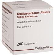 Abanta Pharma Calciumcarbonat Abanta 500 mg Kautabletten 200 Stück