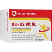 ALIUD Pharma D3+K2 Vit AL Vitamin D3 4.000 I.E. / Vitamin K2 80 µg Kapseln 90 Stück