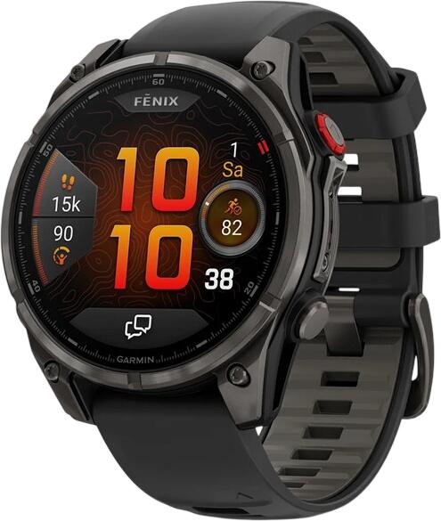 Garmin Fenix 8 Pro AMOLED Sapphire DLC-Titan 47 mm Silikon-Armband (010-03198-01) Garmin Fenix 8 Pro AMOLED Sapphire DLC-Titan 47 mm Silikon-Armband (010-03198-01)