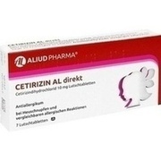 ALIUD Pharma Cetirizin AL 10 mg direkt Lutschtabletten 7 Stück ALIUD Pharma Cetirizin AL 10 mg direkt Lutschtabletten 7 Stück