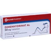 ALIUD Pharma Dimenhydrinat AL 50 mg Tabletten 20 Stück (N1)