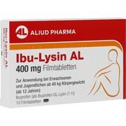ALIUD Pharma Ibu-Lysin AL 400 mg Filmtabletten 10 Stück (N1) ALIUD Pharma Ibu-Lysin AL 400 mg Filmtabletten 10 Stück (N1)