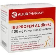 ALIUD Pharma Ibuprofen AL direkt 400 mg Pulver zum Einnehmen 20 x 2 g