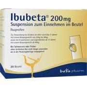 betapharm Arzneimittel Ibubeta 200 mg Suspension zum Einnehmen im Beutel 20 Stück