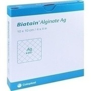Coloplast Biatain Alginate Ag Kompressen 10 x 10 cm Verband 10 Stück