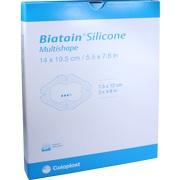 Coloplast Biatain Silicone Schaumverband Multishape 14 x 19,5 cm 5 Stück