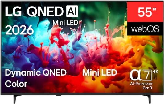 LG 55″ QNED AI QNED72 Mini LED 4K Smart TV 2026 55QNED72B6B