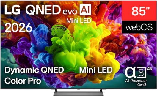 LG 85″ QNED evo AI QNED93 Mini LED 4K Smart TV 2026 85QNED93B6A