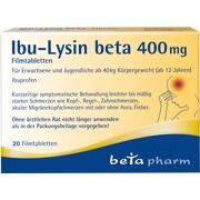 betapharm Arzneimittel Ibu-Lysin beta 400 mg Filmtabletten 20 Stück