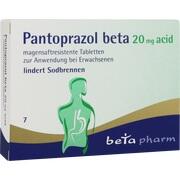 betapharm Arzneimittel Pantoprazol beta 20 mg acid magensaftresistente Tabletten 7 Stück
