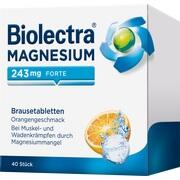 Hermes Arzneimittel Biolectra Magnesium 243 mg forte Orange Brausetabletten 40 Stück