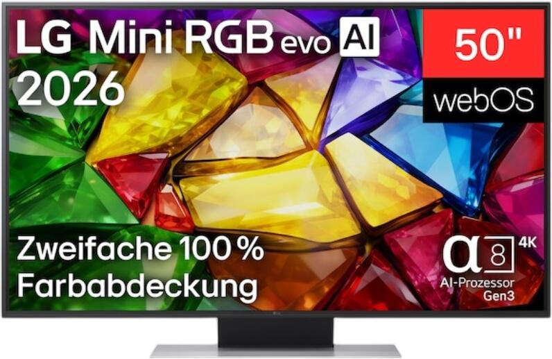 LG 50" Mini RGB evo AI MRGB87 4K Smart TV 2026 50MRGB87B6B