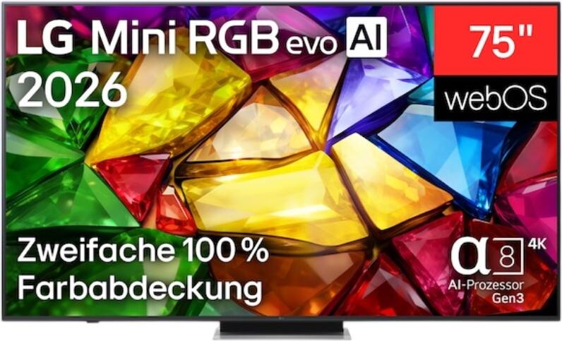 LG 75" Mini RGB evo AI MRGB87 4K Smart TV 2026 75MRGB87B6B