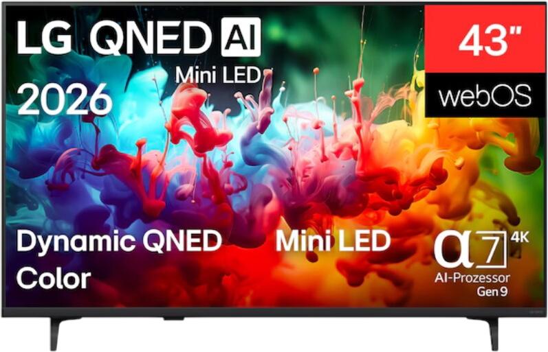 LG 43" QNED AI Mini LED QNED72 4K Smart TV 2026 43QNED72B6B