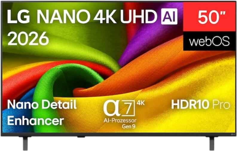 LG 50" Nano 4K UHD AI NU80 Smart TV 2026 50NU800B6LC