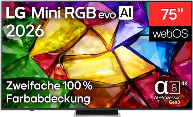 LG 75" Mini RGB evo AI MRGB86 4K Smart TV 2026 75MRGB86B9A