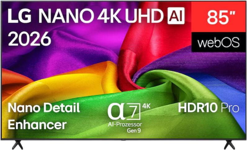 LG 85" Nano 4K UHD AI NU80 Smart TV 2026 85NU800B6LA