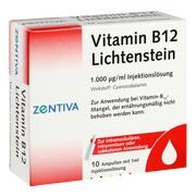 Zentiva VITAMIN B12 1000UG LICHTEN, 10 Amp. (N2) 1 ml