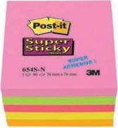 3M Post-it Super Sticky Notes 654S-N (5er Pack)