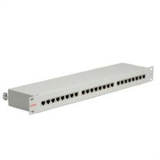 ROLINE Patchpanel 19Zoll 24Port 24xRJ45 Cat5e geschirmt grau