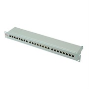 ACTE Roline Patchpanel 19Zoll 24Port Cat.6/Cl.E geschirmt lightgrey