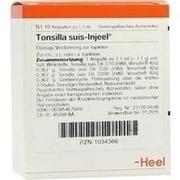 Biologische Heilmittel Heel TONSILLA SUIS INJEELE, 10 St.