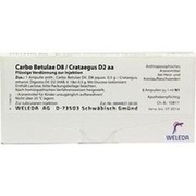 Weleda CARBO BETULAE D8 CRATAEGUS D2 AA AMPULLEN