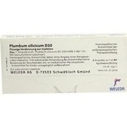 Weleda PLUMBUM SILICICUM D 20 AMP., 8 x 1 ml