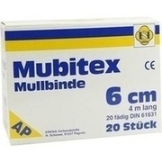 Erena Verbandstoffe MUBITEX MULLBINDEN 6CM OHNE CELLO, 20 St.