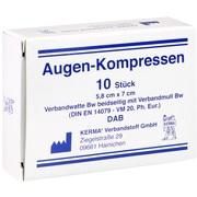 KERMA Verbandstoff AUGENKOMPRESSEN UNSTERIL 5,8X7CM, 10 St.