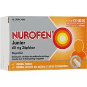 Reckitt Benckiser NUROFEN JUNIOR ZAEPFCHEN 60 MG, 10 St. Reckitt Benckiser NUROFEN JUNIOR ZAEPFCHEN 60 MG, 10 St.