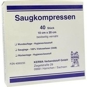 KERMA Verbandstoff SAUGKOMPRESSEN UNSTERIL 10 CM X, 20 cm