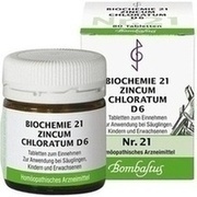 Bombastus-Werke BIOCHEMIE 21 ZINCUM CHLORATUM D6 TABLETTEN