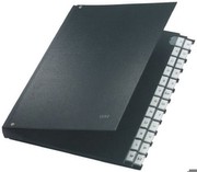 LEITZ Kunststoff-Pultordner, Tabs A-Z, 24 Fächer, schwarz LEITZ Kunststoff-Pultordner, Tabs A-Z, 24 Fächer, schwarz