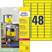 AVERY/Zweckform Folien-Etiketten, 45,7 x 21,2 mm, gelb