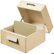 Han-Bürogeräte: Karteikasten A5 quer Holz