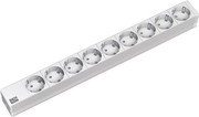 BACHMANN 19Zoll Steckdosenleiste 9fach ohne E/A-Schalter aluminium (19.07.1183)