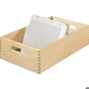 HAN Karteitrog DIN A5, Holz natur, für 1.000 - 1.500 Karten 1005-0