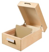 Han-Brogerte: Karteikasten A5 quer Holz