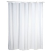 Wenko 19146100 Polyester Duschvorhang uni weiß, 180x200 cm