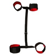 Orion 526541 Fessel Hand/Fuss, Fesseln aus Velcro, schwarz /rote Polster. 2 Hand- und 2 Fußschlaufen