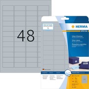 HERMA SuperPrint Etiketten, Folie, 45,7 x 21,2 mm, silber