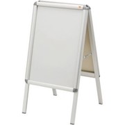 NOBO Plakatständer A2, hochwertiger Aluminium-Rahmen, 32 mm