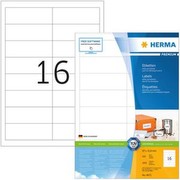 Herma SuperPrint Etiketten, 96,5 x 33,8 mm, mit Rand, weiß