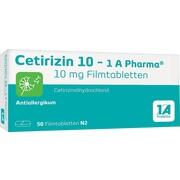 1A Pharma CETIRIZIN 10 - 1 A PHARMA, 50 Filmtbl. (N2)