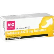 AbZ-Pharma FOLSÄURE ABZ 5 MG TBL., 20 Tbl. (N1)